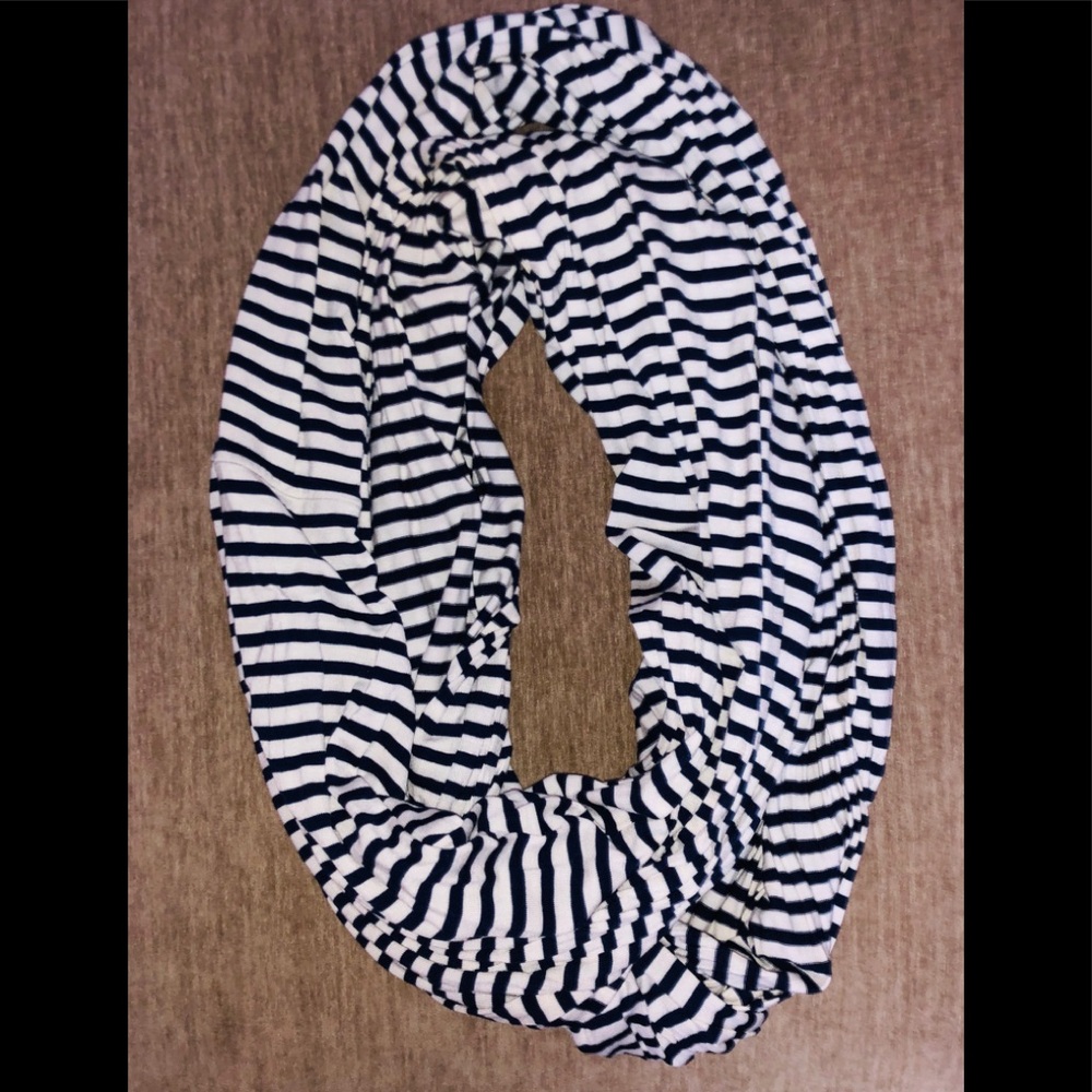 Navy and white infinity scarf. Never used.